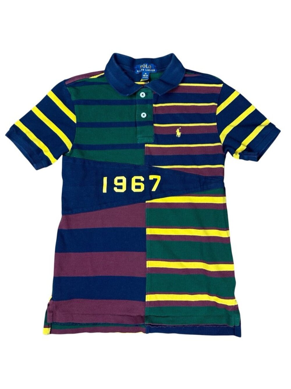 Polo Ralph Lauren 1967 multicolored rugby-inspired polo shirt Youth M (10-12)